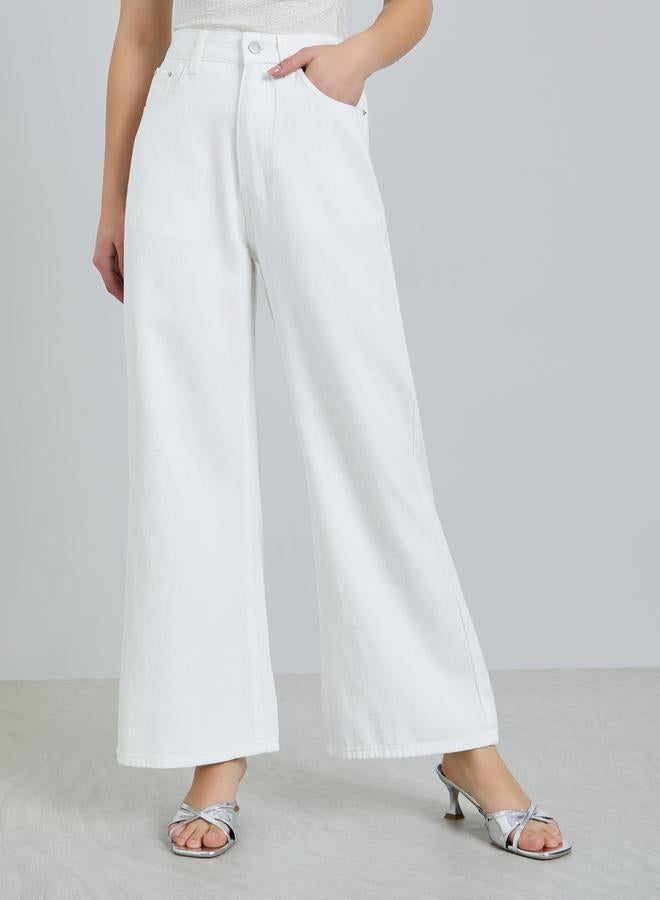 Styli Women Wide Leg Jeans with Pockets - Image 1